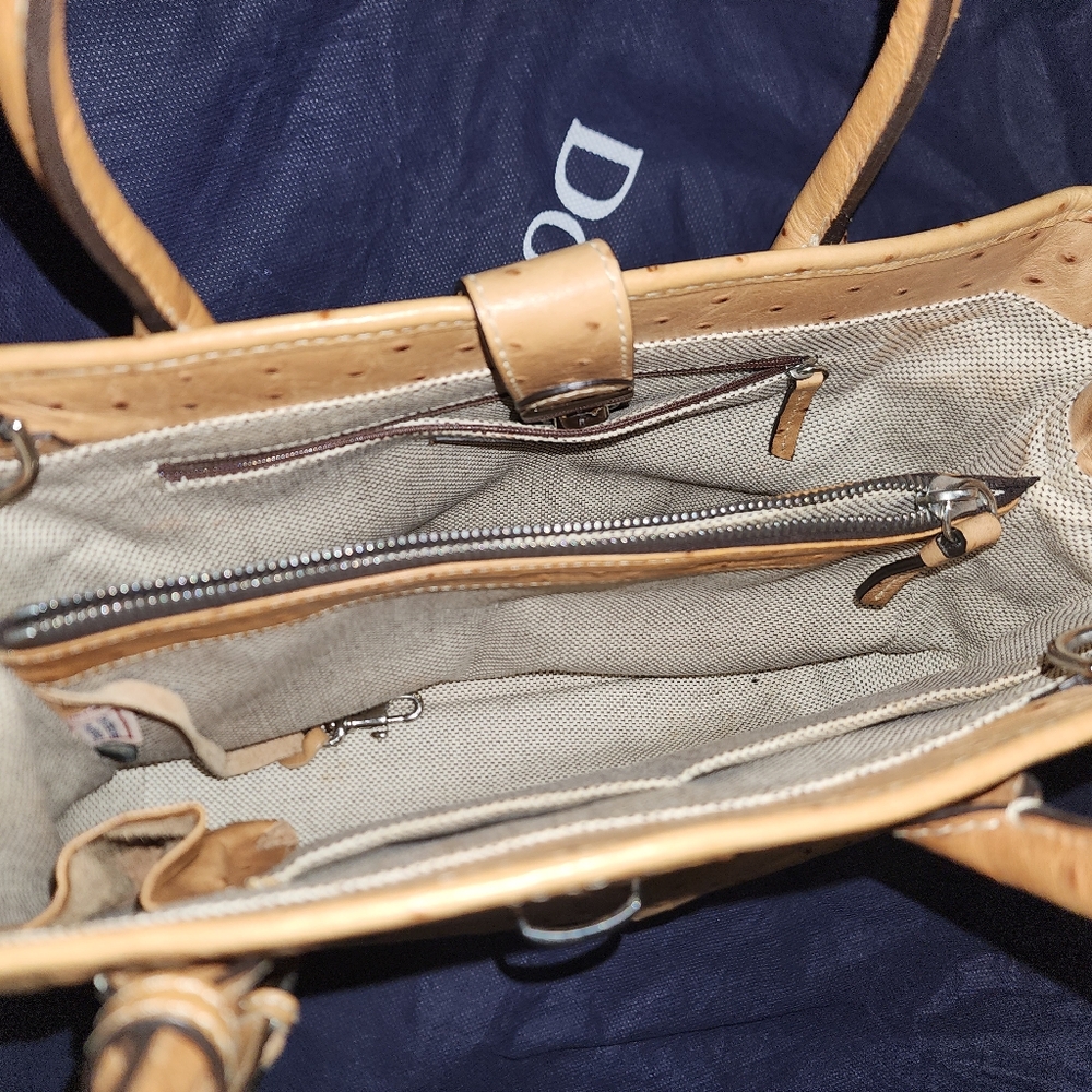 Vintage Dooney & Bourke  Handbag & Bonus D&B Vintage Ostrich Leather Bag - Picture 10 of 17